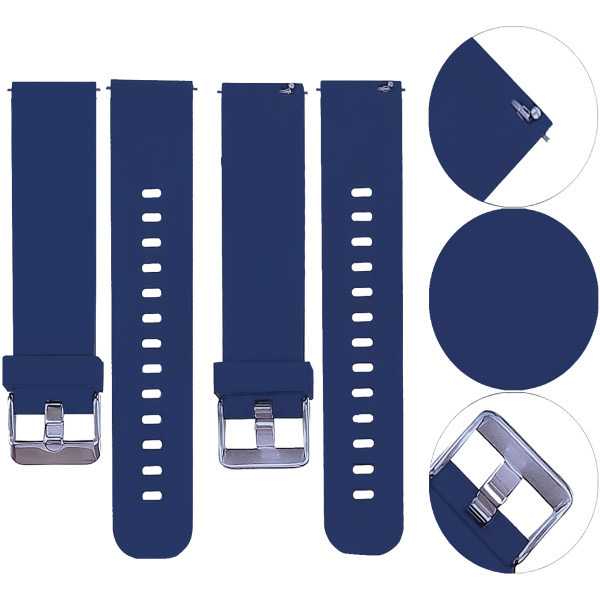 ACM Watch Strap Silicone Belt 20mm for Noise Colorfit Icon Buzz (Casual Band Blue) Smart Watch Strap (Blue)