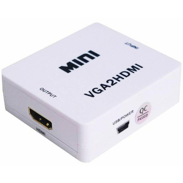 ASTOUND VGA to HDTV 1080P Converter Adapter VGA to HDTV 1080P Converter Adapter HDMI Connector (White)