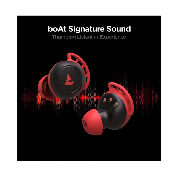 boAt Airdopes 441 Pro True Wireless Earbuds Raging Red