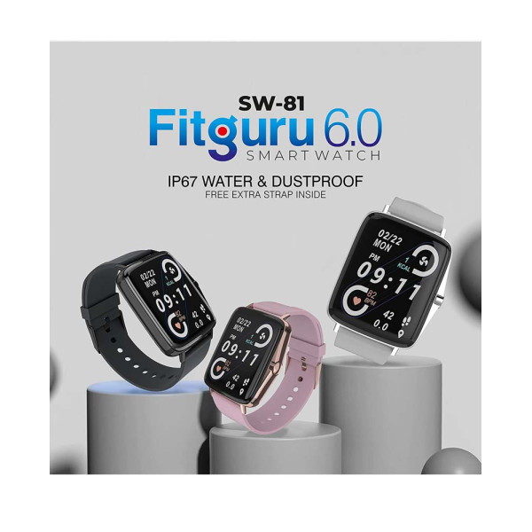 Ubon Fitguru 6.0 SW 81 Smart Watch Black