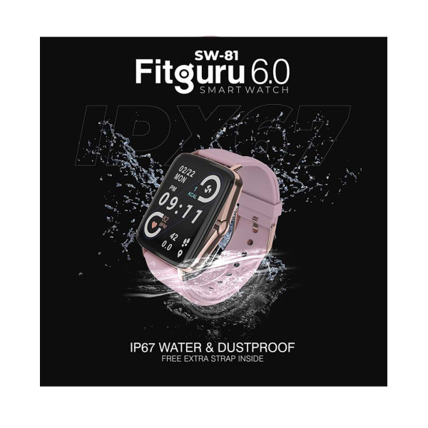 Ubon Fitguru 6.0 SW 81 Smart Watch Pink