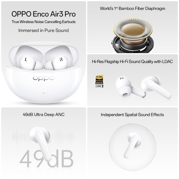 OPPO Enco Air 2 Pro Bluetooth Truly Wireless In Ear Earbuds With Mic-Grey