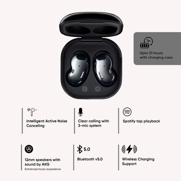 Samsung Galaxy Buds Live Bluetooth Truly Wireless in Ear Earbuds with Mic Mystic Black