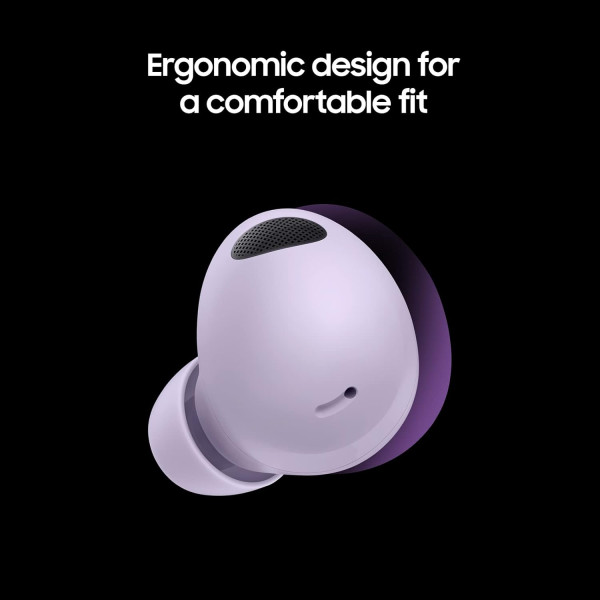 Samsung Galaxy Buds2 Pro Bluetooth Truly Wireless in Ear Earbuds with Noise Cancellation-Bora Purple with Mic