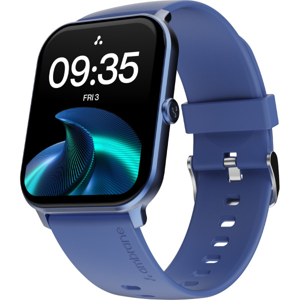 Ambrane Wise Glaze with 1.78" Amoled display, BT Calling,SPO2 , Heart Rate Monitor Smartwatch (Blue Strap, Regular)