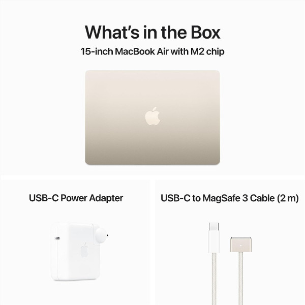 Apple 2023 MacBook Air Laptop with M2 chip: 38.91cm (15.3 inch) Liquid Retina Display, 8GB RAM 512GB SSD Storage, Backlit Keyboard, 1080p FaceTime HD Camera,Touch ID. Works with iPhone/iPad; Midnight