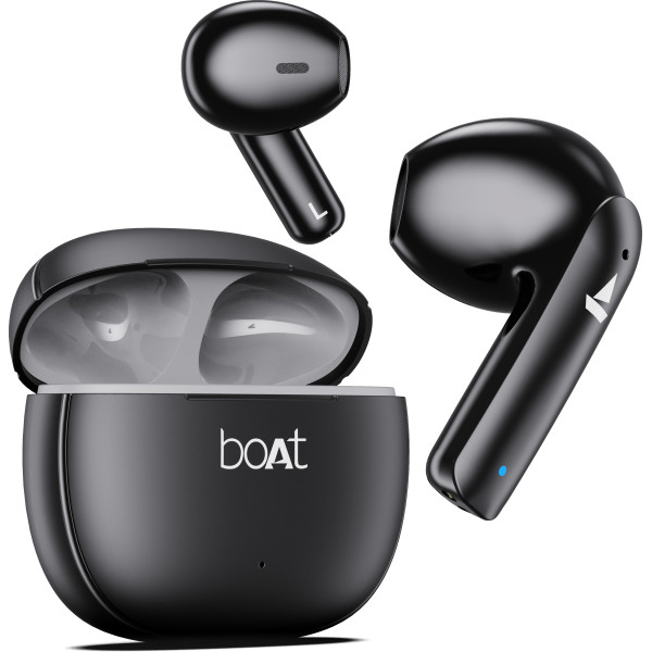 boAt Airdopes 100 with 50 Hours Playback, Quad Mics ENx Technology  Beast Mode Bluetooth Headset 