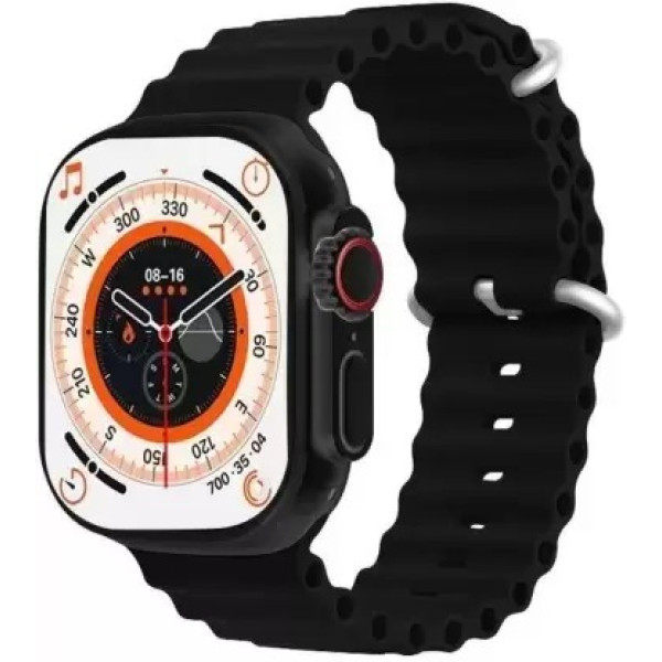 Ephemeral T800 Series 8 Ultra Smart Watch HD 1.99 Inch Display Smart Watch Smartwatch (Black Strap, 2.5)