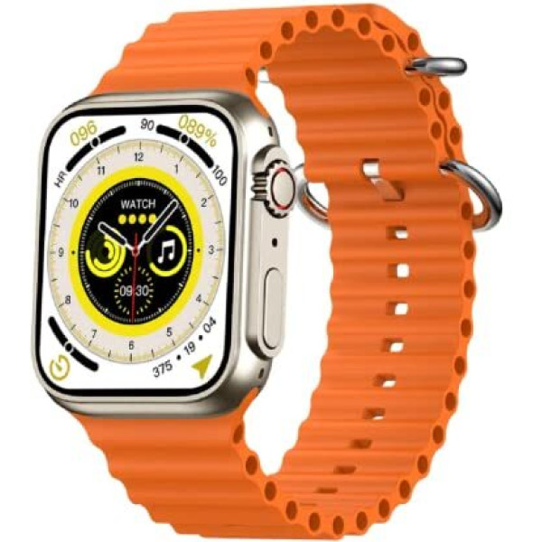 FITRIC Latest model 8 ULTRA SMARTWATCH 1.9 HD DISPLAY WATCH SERIES 8 Smartwatch (Orange Strap, FREE SIZE)