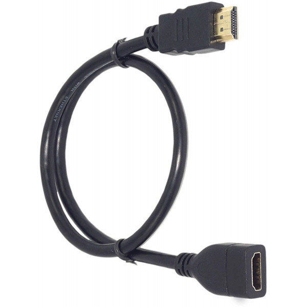 Fangtooth  TV-out Cable 0.8 Meter HDMI Male to Female Extension Cable Connector (Black, For TV)