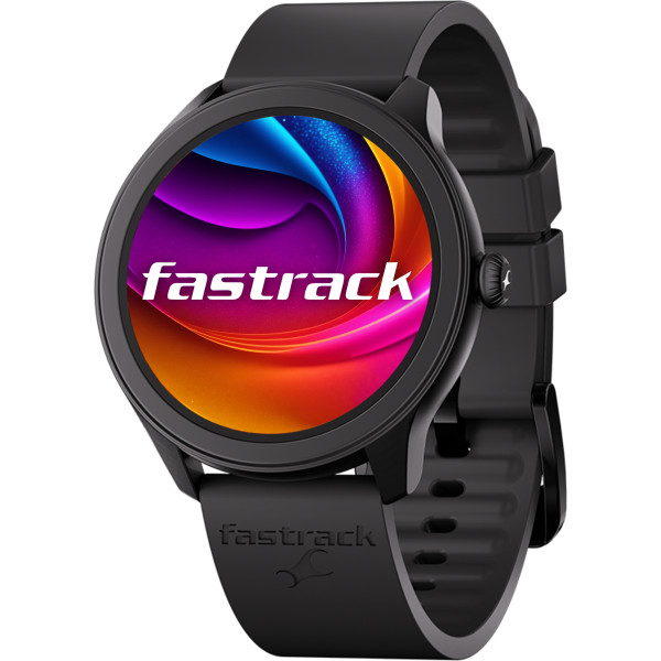 Fastrack FR1|1.39 inch Super UltraVU Display(360*360)|Advanced BT Calling|Split Screen Smartwatch (Classic Black Strap, Free Size)