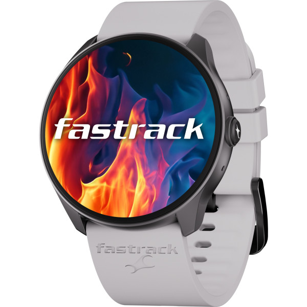 Fastrack Revoltt FR1 Pro|1.3Inch AMOLED display with 600 Nits|Advanced BT Calling Chipset Smartwatch (Black Strap, Free Size)