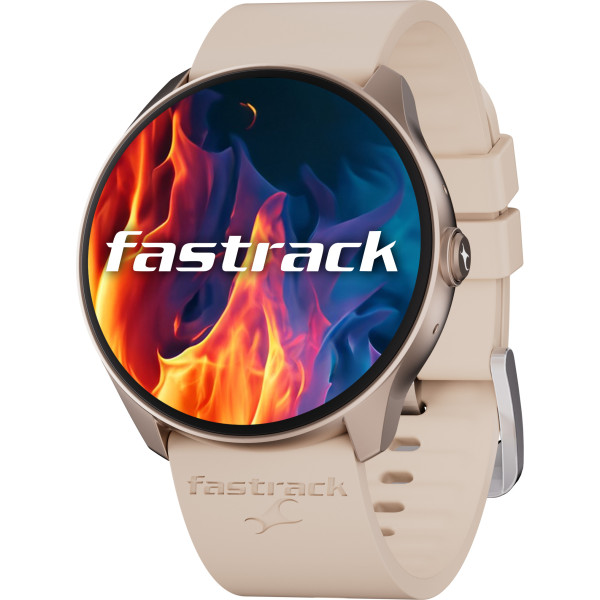 Fastrack Revoltt FR1 Pro|1.3Inch AMOLED display with 600 Nits|Advanced BT Calling Chipset Smartwatch (Black Strap, Free Size)