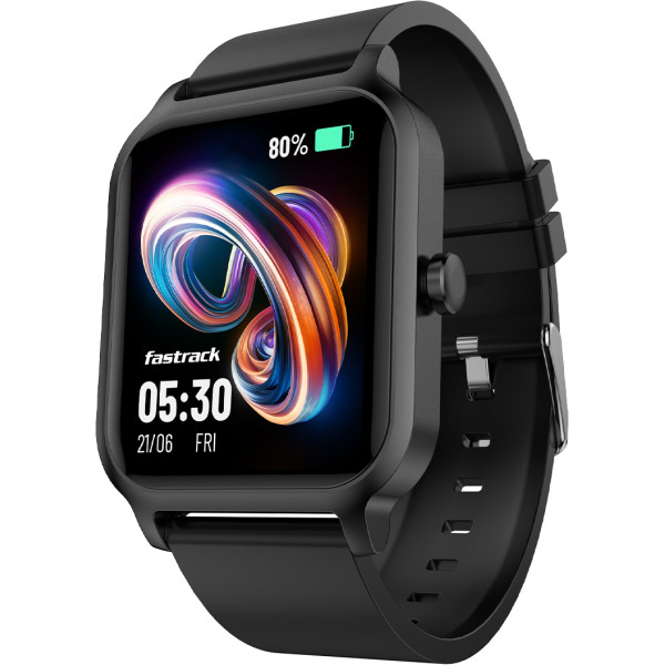 Fastrack Revoltt FS1|1.83 Display|BT Calling|Fastcharge|110+ Sports Mode|200+ WatchFaces Smartwatch (Black Strap, Free Size)