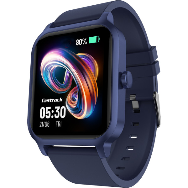 Fastrack Revoltt FS1|1.83 Display|BT Calling|Fastcharge|110+ Sports Mode|200+ WatchFaces Smartwatch (Blue Strap, Free Size)
