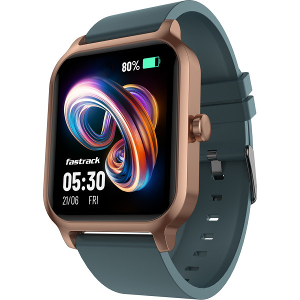 Fastrack Revoltt FS1|1.83 Display|BT Calling|Fastcharge|110+ Sports Mode|200+ WatchFaces Smartwatch (Teal Strap, Free Size)