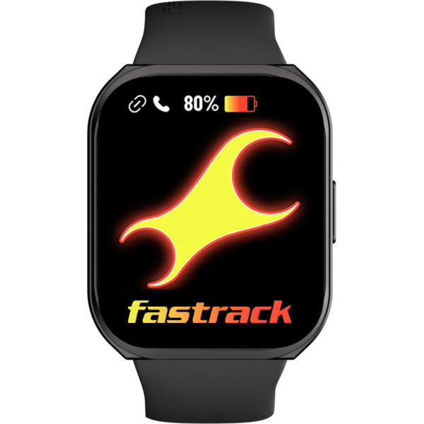 Fastrack Revoltt FS1 1.83inch Display BT Calling Smartwatch Black Strap