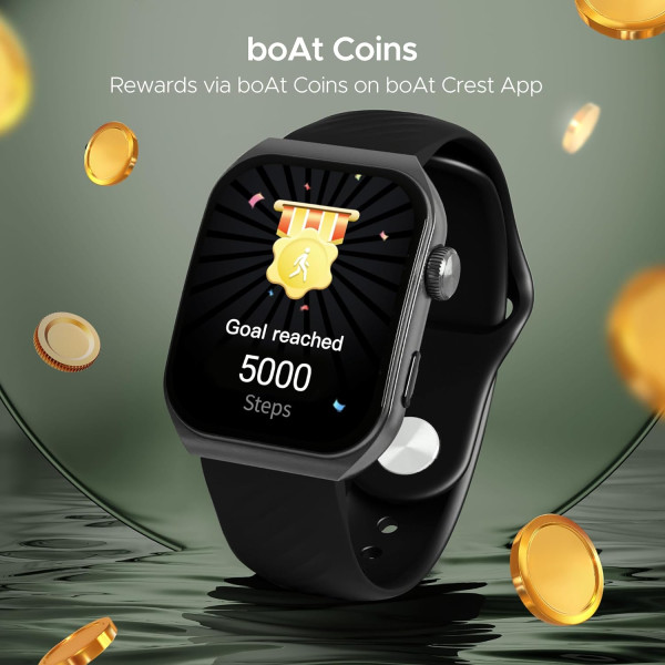 boAt Newly Launched Ultima Vogue Smart Watch with 1.96Inch AMOLED Curved Display BT Calling Smart Watch