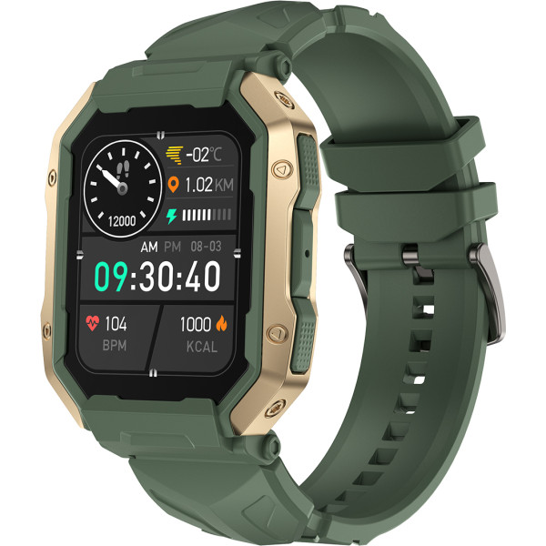 Fire-Boltt Cobra 1.78" AMOLED Army Grade Build, Bluetooth Calling with 123 Sports Modes. Smartwatch (Black Strap, Free Size)