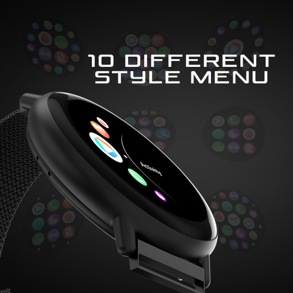 Fire-Boltt Destiny 1.39'' Stainless Steel Luxury Smartwatch, Metal Body, Bluetooth Calling Smartwatch (Pink Strap, Free Size)