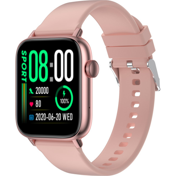 Fire-Boltt Hercules 1.83" Large Display, BT Calling with Voice Assist  Metal Body Smartwatch (Pink Strap, Free Size)