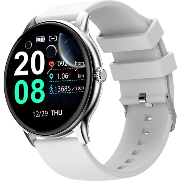 Fire-Boltt Hurricane 1.3" Curved Glass Display with 360 Health Training, 100+ Sports Modes Smartwatch (Grey Strap, Free Size)