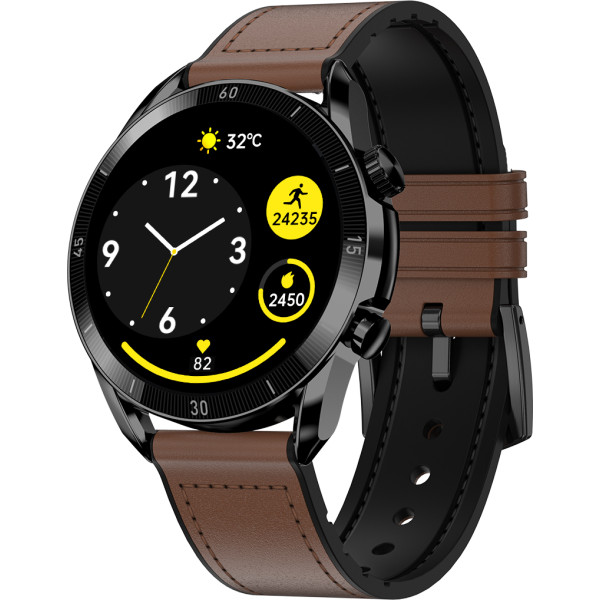 Fire-Boltt Legacy 1.43 AMOLED Bluetooth Calling with First Ever Wireless Charging Smartwatch (Matte Black Strap, 1.43)