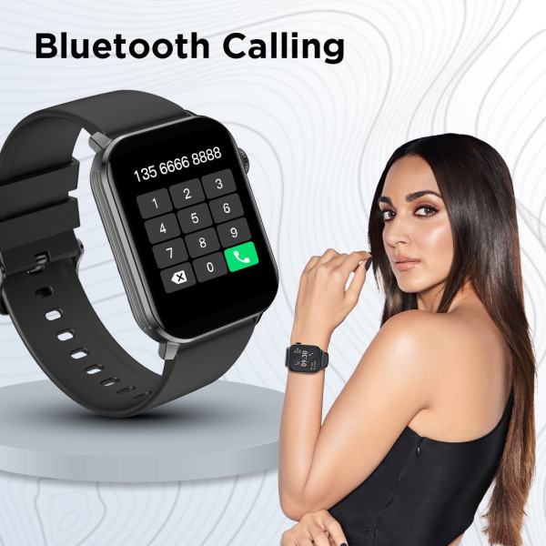 Fire-Boltt Ninja Bell 1.83" Bluetooth Calling Smart watch, AI Voice, 60 Sports Modes Smartwatch (Black Strap, Free Size)