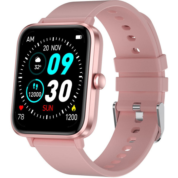 Fire-Boltt Ninja Calling Pro 1.69 inch Bluetooth Calling Smartwatch with AI Voice Assistant Smartwatch (Pink Strap, Free Size)