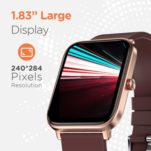Fire-Boltt Ninja Pro Max Plus 1.83 Smartwatch (Rose Gold Strap, Free Size)