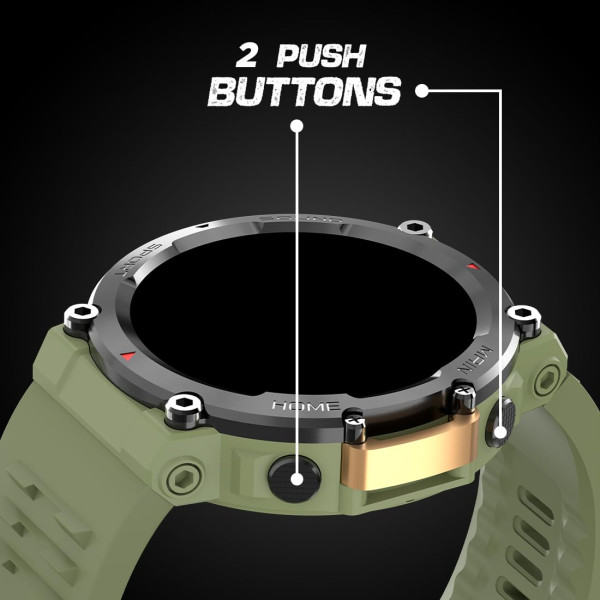 Fire-Boltt Artillery 1.5” HD Display Smart Watch Shockproof Design Rugged Looks Motion Sensor Gaming 320 mAh Battery Bluetooth Calling (Green)
