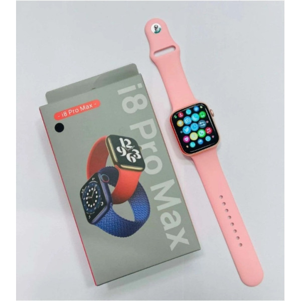 GENTLEMOB i8 Pro Max 1.69 HD Display and Bluetooth calling Smartwatch ultra watch Smartwatch (Pink Gold Strap, Free)