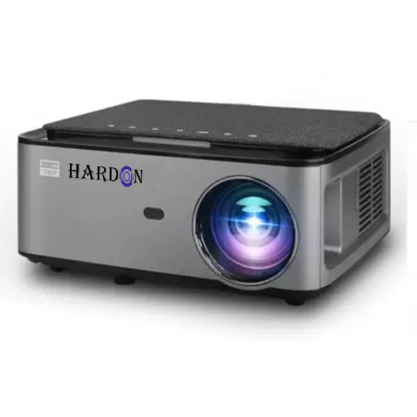 HARDON 4K 1920x1080p 3D Full HD Android 9.0 Advance Technology LED Smart (6800 lm / Wireless / Remote Controller) Portable Projector (Grey)