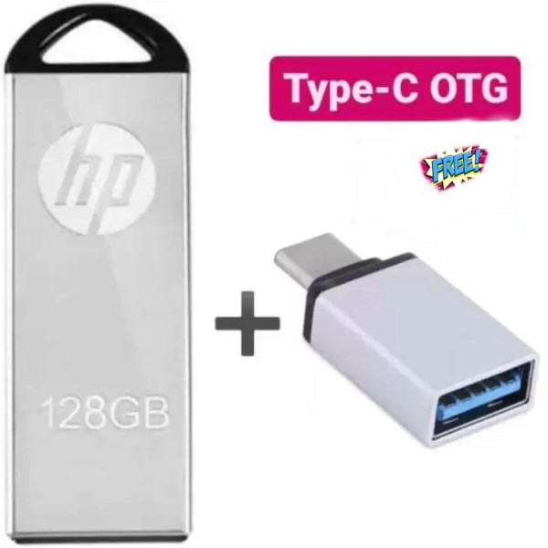 HP A1 V220W 128 GB Pen Drive (Silver)