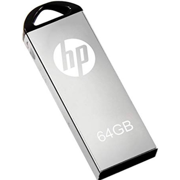 HP V22OW 64 GB Pen Drive (Silver)