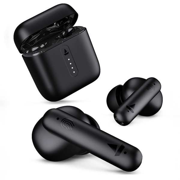 boAt Airdopes 141 Bluetooth Truly Wireless in Ear Headphones with 42H Playtime (Bold Black)