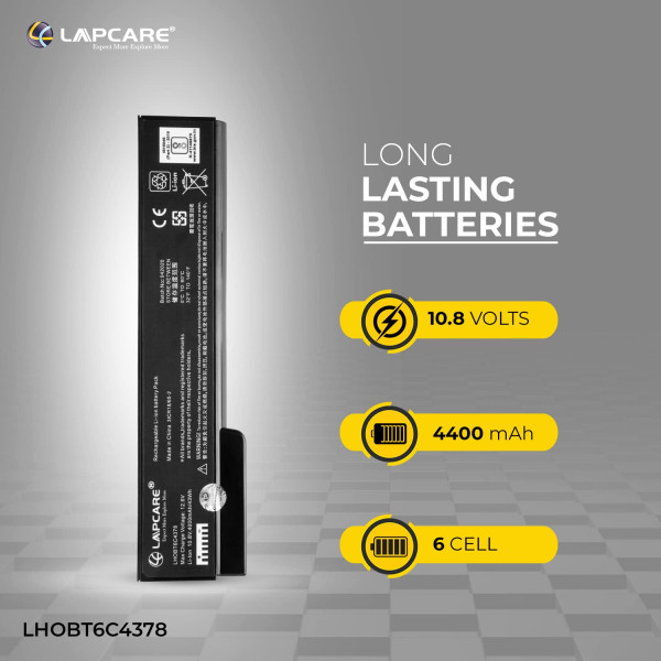 LAPCARE 10.8V 4000mAh 6 Cell BIS Certified Compatible Lithium-ion Laptop Battery for HP EliteBook 8460P 8460W and 8570P Models