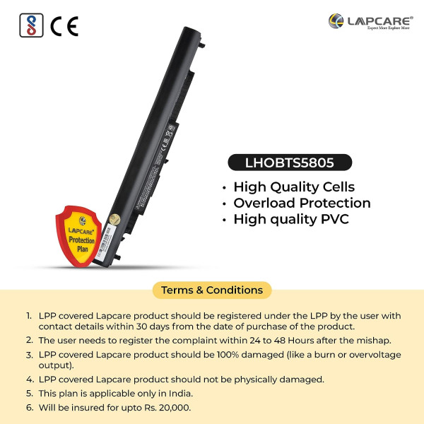 Lapcare 14.8V 2000mAh 4 Cell Compatible Laptop Battery for HP Pavilion 15-AC Series