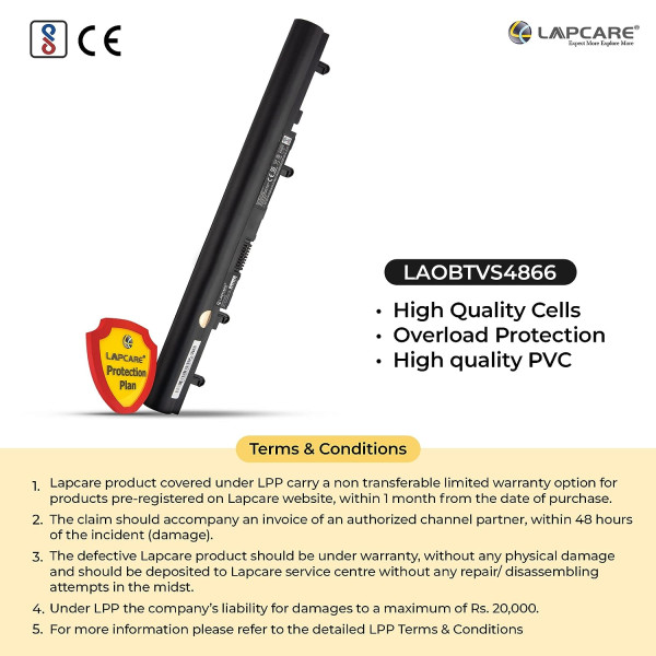 Lapcare BIS Certified Compatible Laptop Battery for Acer Aspire V5431/V5531 Series 4 Cell