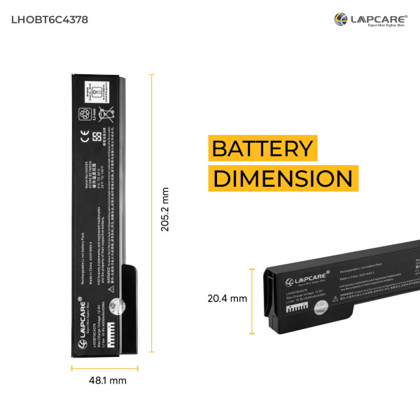 Lapcare BIS Certified Compatible Laptop Battery for HP EliteBook 8460P 8470P 8570P 8560P ProBook 6470B 6360B 6460B 6465B 6560B 6565B-(Black)