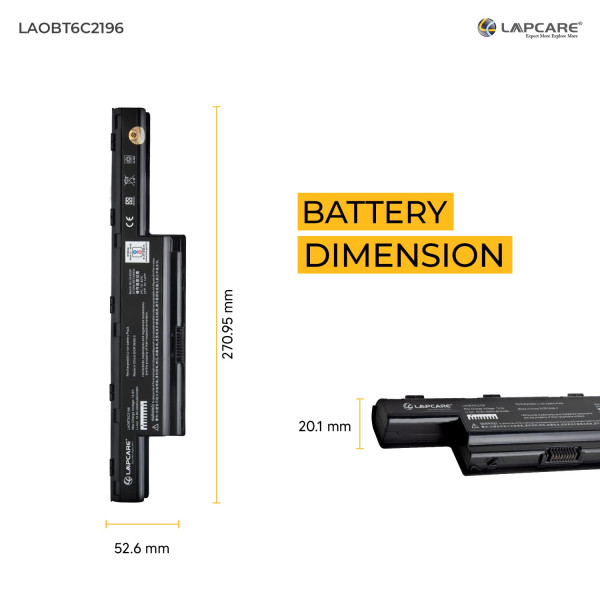 Lapcare LAPCARE_BTA4741BLK06_1 Laptop Battery for Acer Aspire (Black)