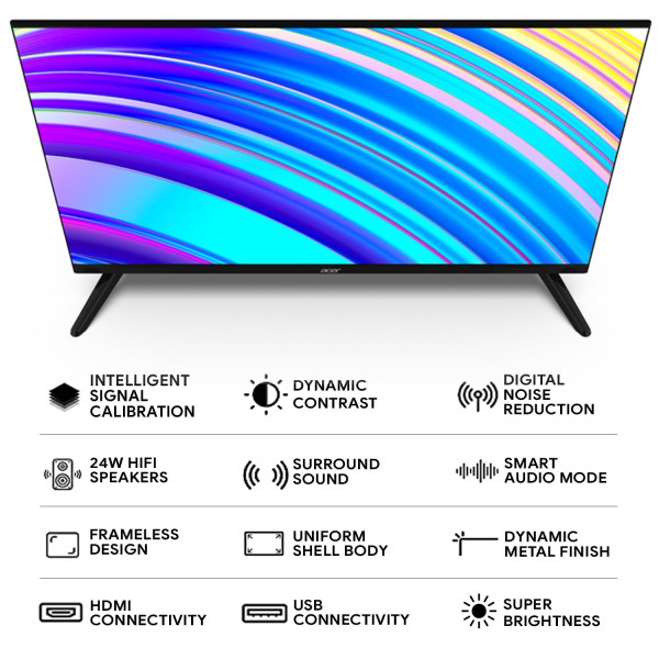 Acer 80 cm 32 inches N Series HD Ready LED TV AR32NSV53HDFL Black 2023 Model