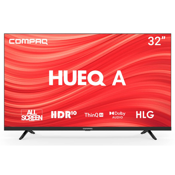 Compaq 80 cm (32 inches) HUEQ A Series HD Ready Smart LED TV CQW32HD (Black)