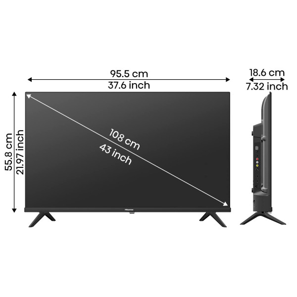 Hisense 80 cm (32 inches) Android 11 Series HD Ready Smart Certified Android LED TV 32A4G (Black)