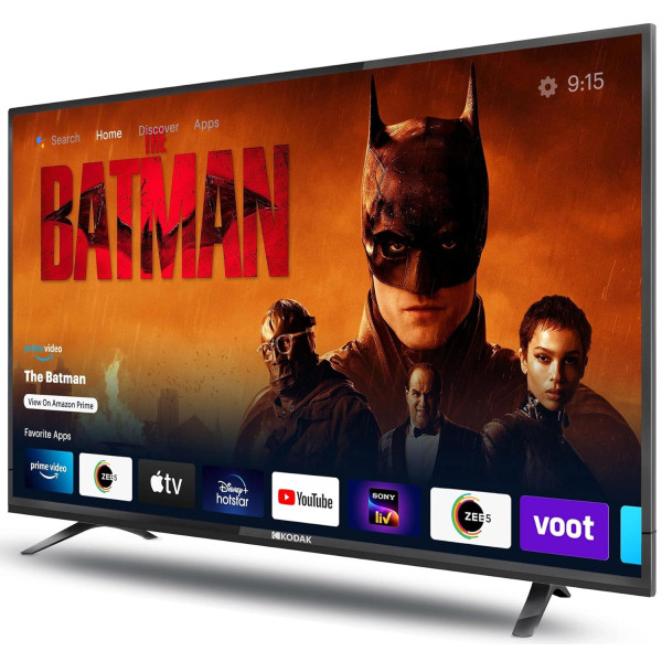 Kodak 80 cm (32 inches) HD Ready Certified Android LED TV-Black