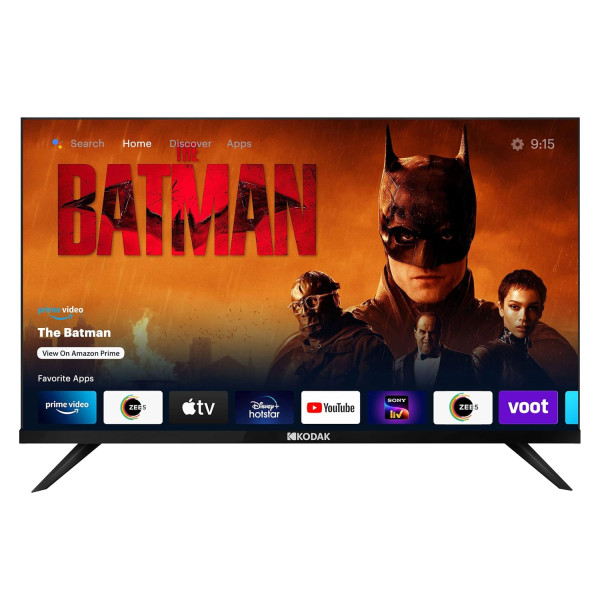 Kodak 80 cm (32 inches) HD Ready Certified Android LED TV-Black