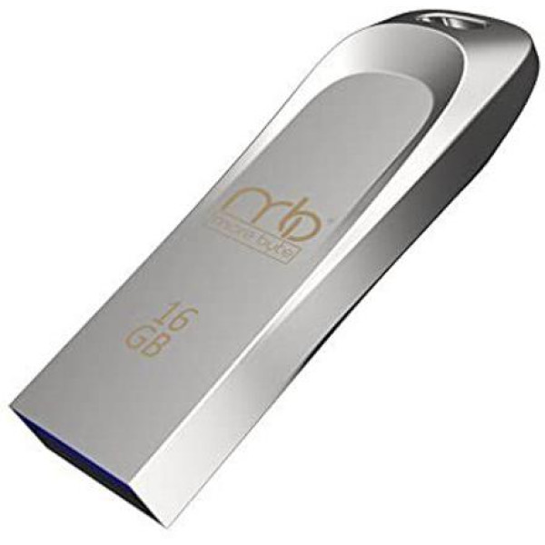 MOREBYTE 16gb USB Pen Drive with Metal Body External Storage Device 16 GB Pen Drive (Silver)