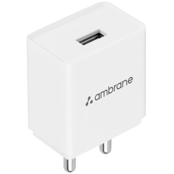 Ambrane 10.5W USB Mobile Charger Adapter Compatibility with Android and Other USB Enabled Devices