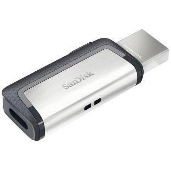 SanDisk SDDDC2-128G 128 OTG Drive (Black, Silver, Type A to Type C)