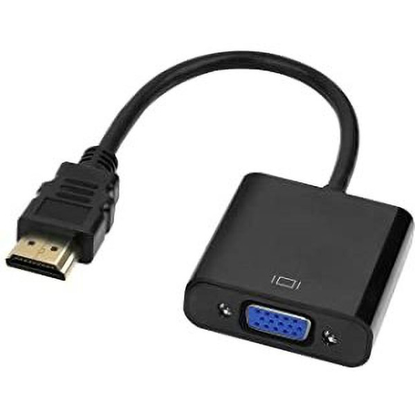 Shyama HDMI to VGA Adapter/ Connector/ Converter Cable 1080P (Male to Female) Gaming Adapter (For Media Players, Xbox, Projector, Computer, Laptop, TV & More | Full HD Black, For 3DS)